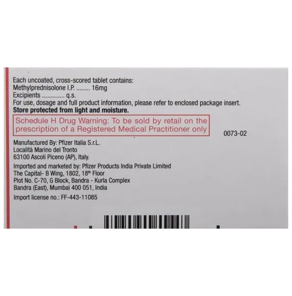 medrol 16mg tablet 14's